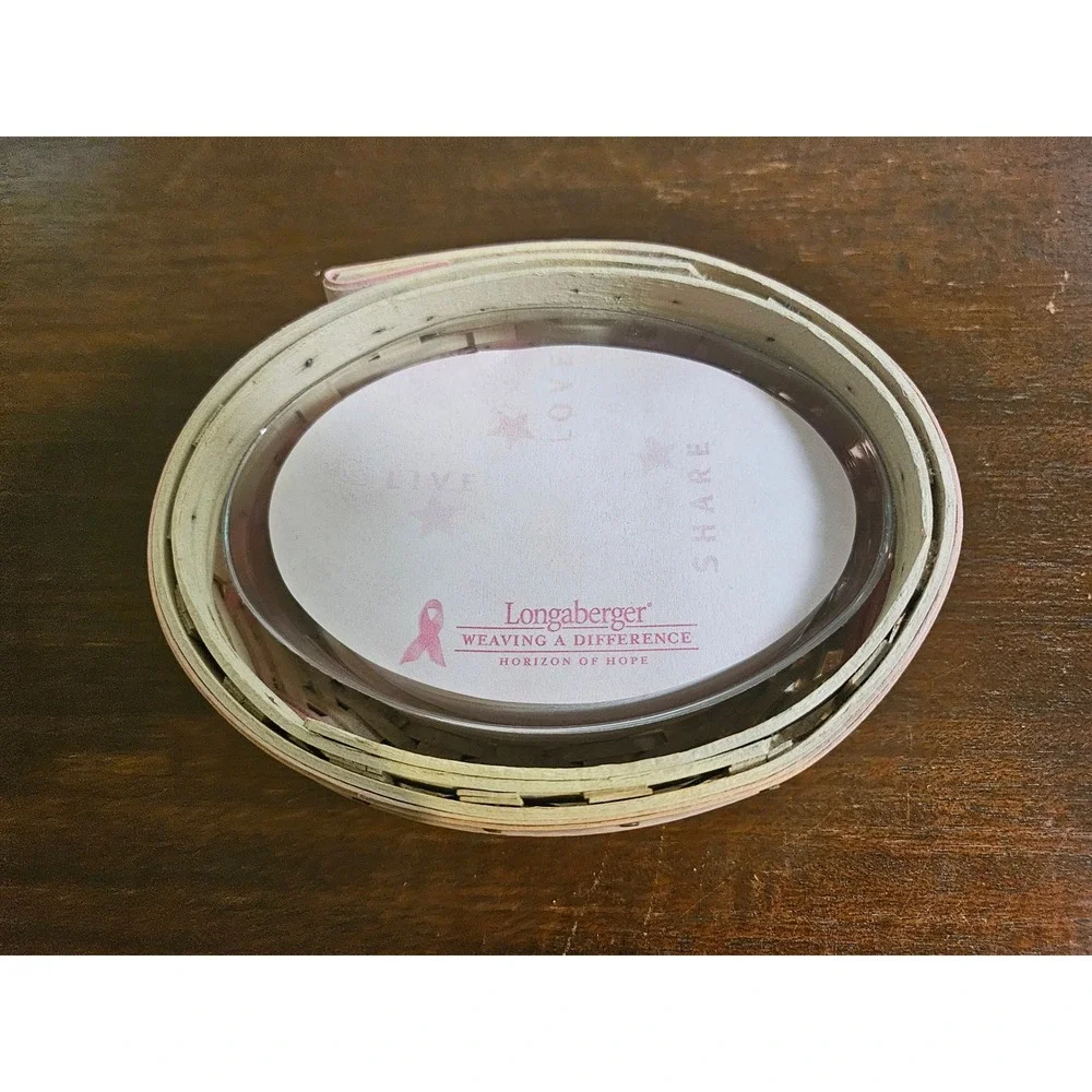 Longaberger Horizon of Hope 2003 Breast Cancer Basket Post its & protector